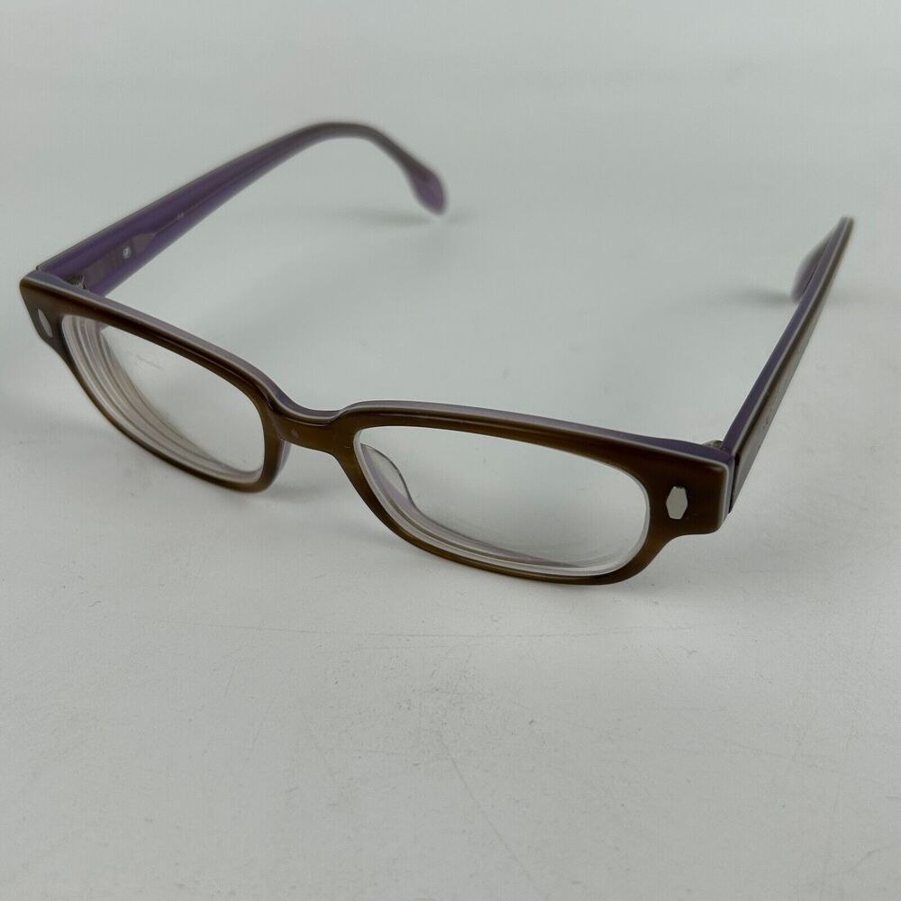 Vivid 7005 Eyeglasses Womens Burgundy Blue Plastic Round Full Rim 49 17 145